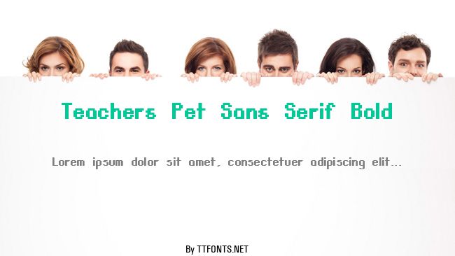 Teachers Pet Sans Serif Bold example